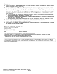 DSHS Form 18-078 Application for Nonassistance Support Enforcement Services - Washington (Portuguese), Page 4