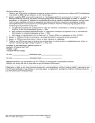 DSHS Form 18-078 Application for Nonassistance Support Enforcement Services - Washington (Tagalog), Page 4