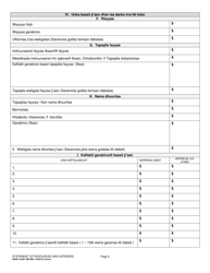 DSHS Form 18-097 Statement of Resources and Expenses - Washington (Oromo), Page 6