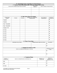 DSHS Form 18-097 Statement of Resources and Expenses - Washington (Samoan), Page 4