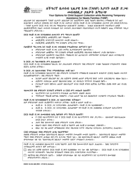 DSHS Form 18-334 Your Options for Child Support Collection While Receiving Temporary Assistance for Needy Families (TANF) - Washington (Amharic)