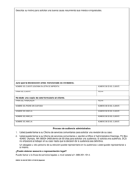 DSHS Formulario 18-334 Sus Opciones Para Cobrar Manutencion Para Ninos Mientras Recibe Asistencia Temporal Para Familias Necesitadas (TANF) - Washington (Spanish), Page 2