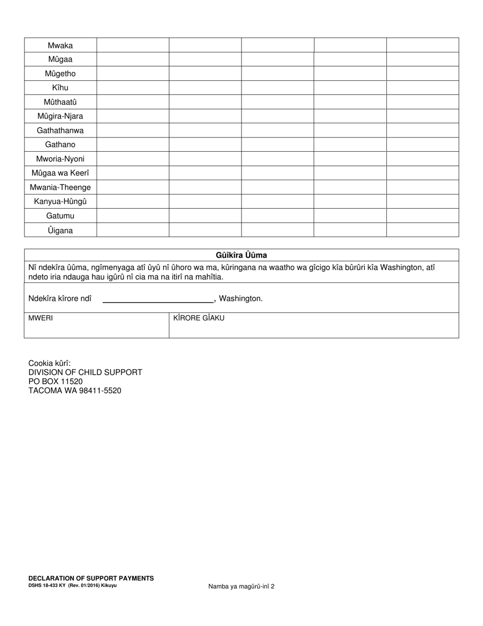 DSHS Form 18-433 - Fill Out, Sign Online And Download Printable PDF ...