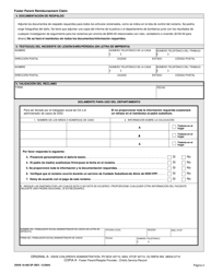 DSHS Formulario 18-400 Reclamo De Reembolso De Los Padres Substitutos Lista De Control - Washington (Spanish), Page 3