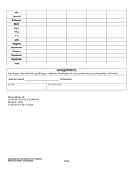 DSHS Form 18-433 Declaration of Support Payments - Washington (Swedish), Page 2