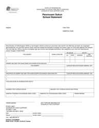 Document preview: DSHS Form 18-551 School Statement - Washington (Trukese)