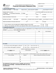 Document preview: DSHS Form 18-503 Financial Information Statement (Fis) - Washington