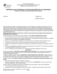 DSHS Form 18-681 Request for Collection of Uninsured Health Care Expenses - Washington (Tagalog)