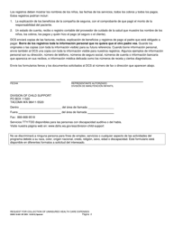 DSHS Formulario 18-681 Solicitud De Cobranza De Gastos De Cuidado De La Salud No Cubiertos Por El Seguro - Washington (Spanish), Page 2