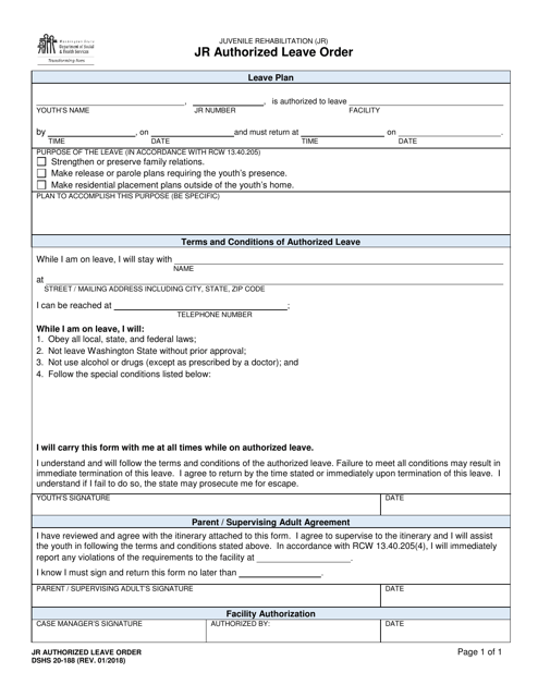 DSHS Form 20-188  Printable Pdf