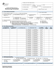 Document preview: DSHS Form 20-198 Sentencing Worksheet - Washington