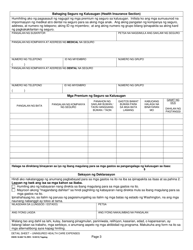 DSHS Form 18-682 Detail Sheet &quot; Uninsured Health Care Expenses - Washington (Tagalog), Page 3