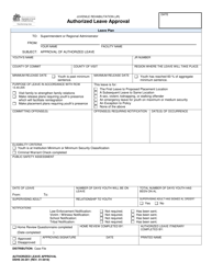 Document preview: DSHS Form 20-201 Authorized Leave Approval - Washington