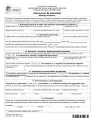 Document preview: DSHS Formulario 27-053 Informacion De Paternidad - Washington (Spanish)