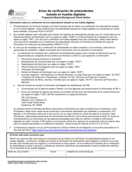 Document preview: DSHS Formulario 27-089 Aviso De Verificacion De Antecedentes Basada En Huellas Digitales - Washington (Spanish)