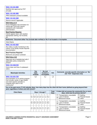 DSHS Form 21-059 Children&#039;s Licensed Staffed Residential Quality Assurance Assessment - Washington, Page 5