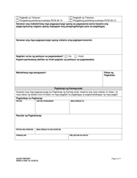 DSHS Form 27-095 Court Report - Washington (Tagalog), Page 4