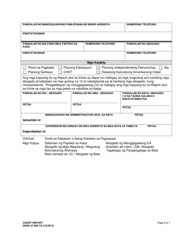 DSHS Form 27-095 Court Report - Washington (Tagalog), Page 6
