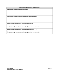 DSHS Form 27-095 Court Report - Washington (Tagalog), Page 7