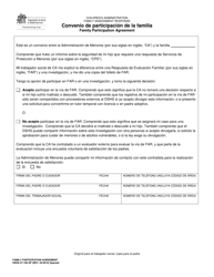 Document preview: DSHS Formulario 27-106 Convenio De Participacion De La Familia - Washington (Spanish)