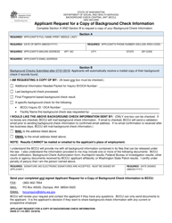 Document preview: DSHS Form 27-110 Applicant Request for a Copy of Background Check Information - Washington
