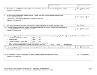 DSHS Form 27-144 Csd Disability Eligibility Review Contractor Self-assessment Monitoring Tool - Washington, Page 4