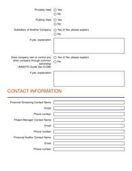 Udot Financial Screening Application (Short Form) - Utah, Page 2