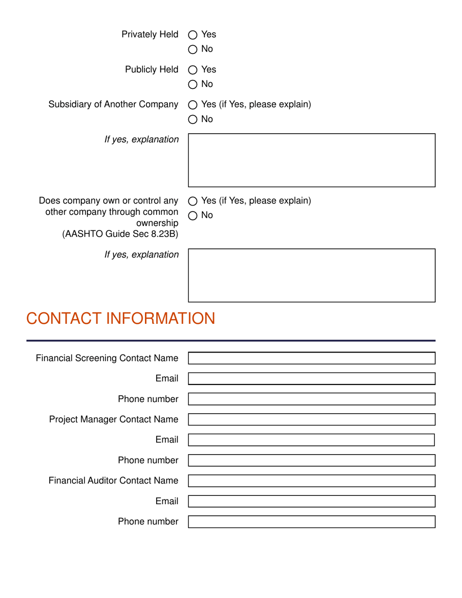 Udot Financial Screening Application (Short Form) - Utah, Page 2
