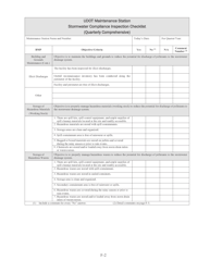 Stormwater Compliance Inspection Checklist (Quarterly Comprehensive) - Utah, Page 2