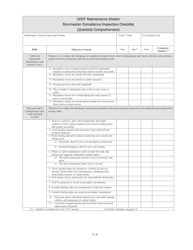 Stormwater Compliance Inspection Checklist (Quarterly Comprehensive) - Utah, Page 4