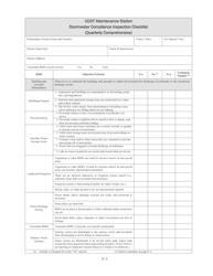 Document preview: Stormwater Compliance Inspection Checklist (Quarterly Comprehensive) - Utah
