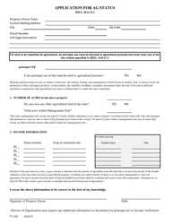 Form PT1292 Application for Ag Status - South Dakota