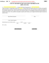 SD Form 1300 (PT-31) County Board of Equalization Member Oath - South Dakota
