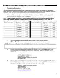 Form 1786 South Dakota Tobacco Product Manufacturer Complementary Legislation Certification - South Dakota, Page 2