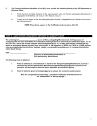 Form 1786 South Dakota Tobacco Product Manufacturer Complementary Legislation Certification - South Dakota, Page 7