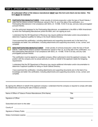 Form 1786 South Dakota Tobacco Product Manufacturer Complementary Legislation Certification - South Dakota, Page 8