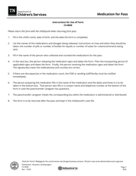 Form CS-0836 Medication for Pass - Tennessee, Page 2