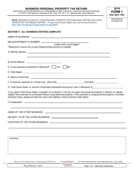 Form 1 Annual Report &amp; Business Personal Property Return - Maryland, Page 3