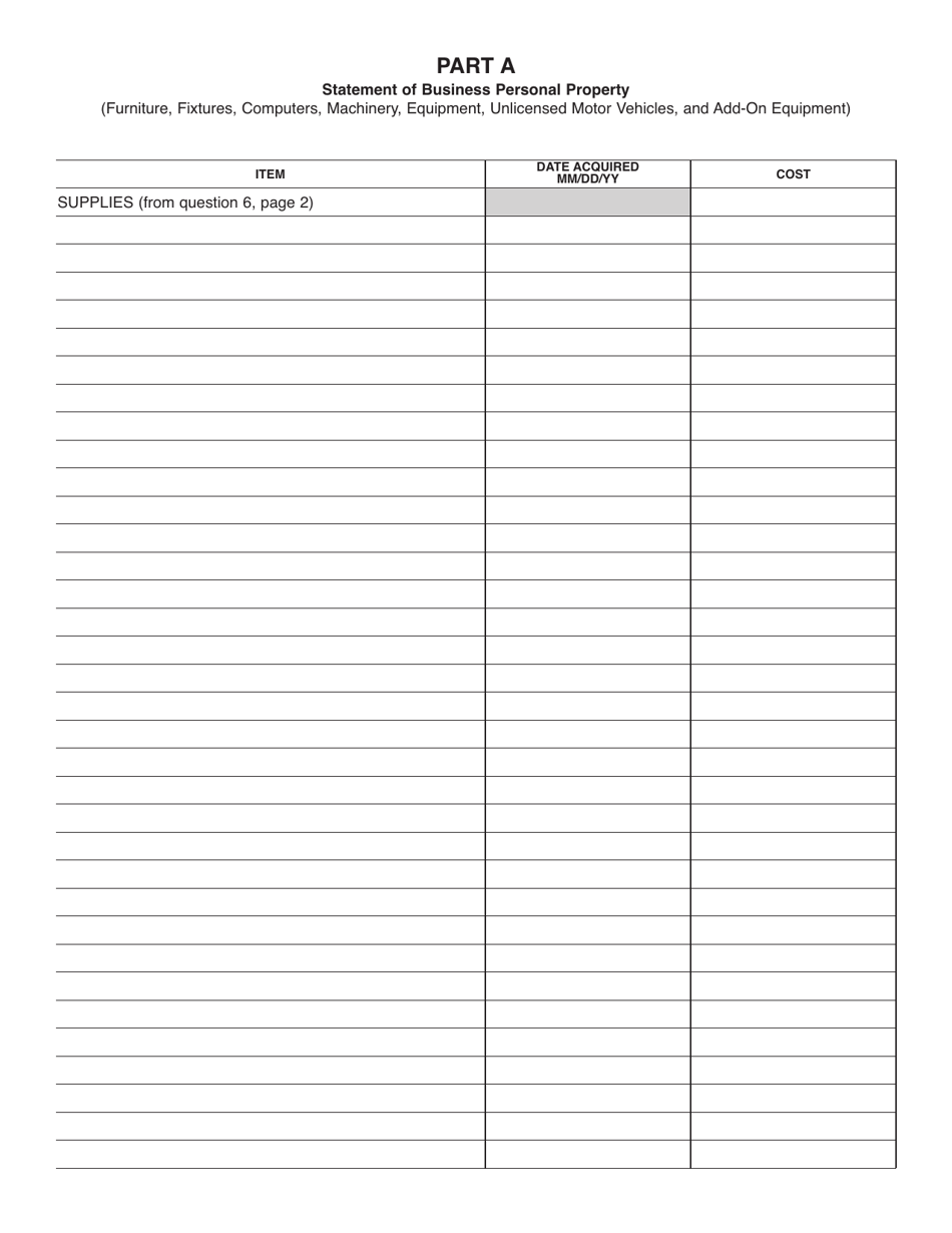 Form ADV-40 Business Personal Property Return - Alabama, Page 3
