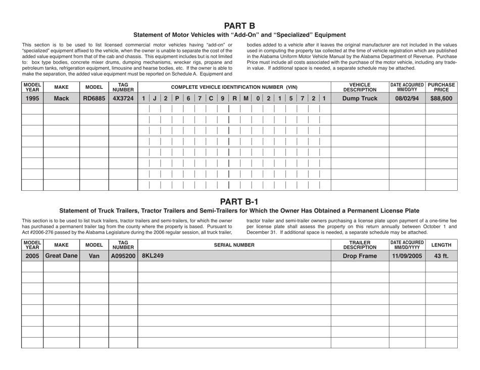 Form ADV-40 Business Personal Property Return - Alabama, Page 4