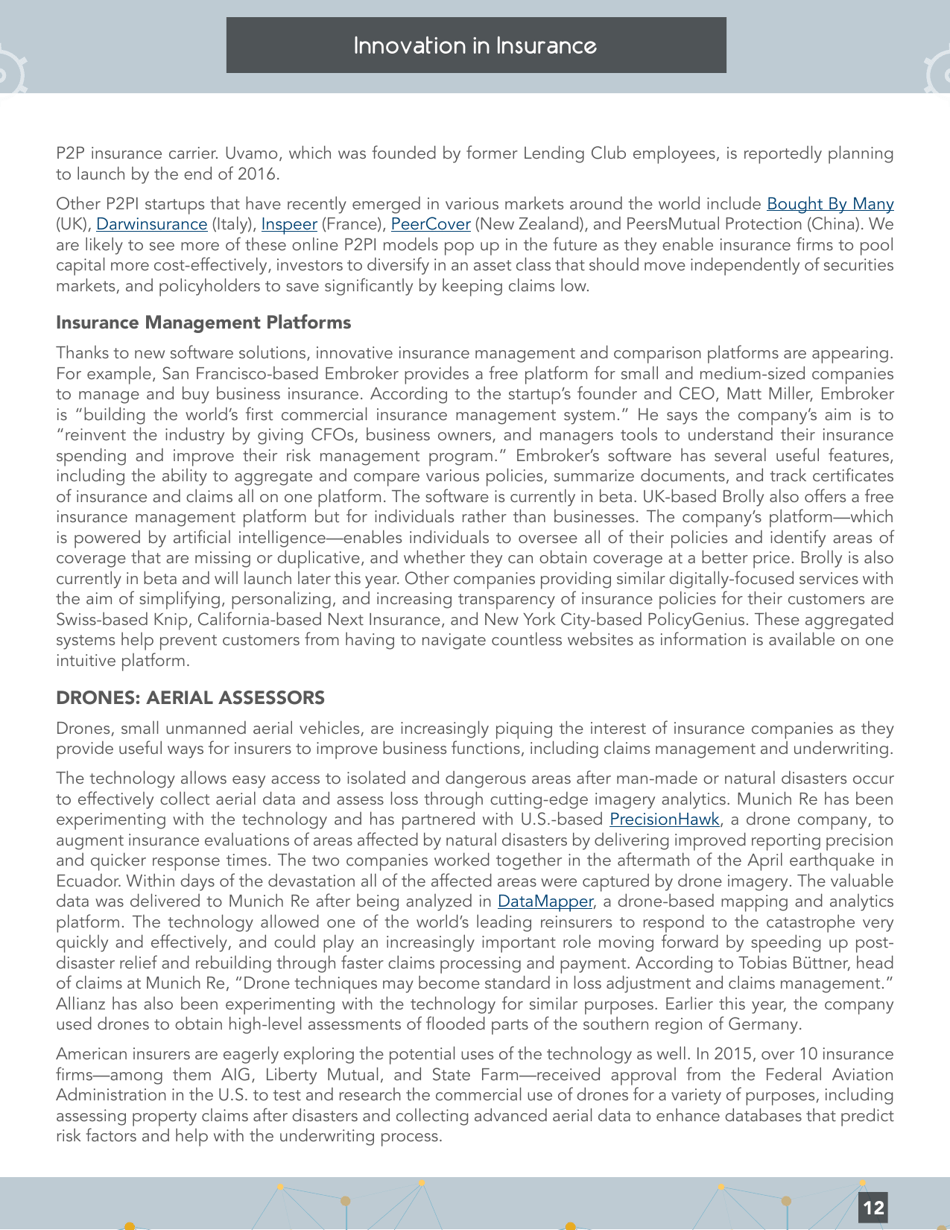Innovation in Insurance: How Technology Is Changing the Industry - Institute of International Finance, Page 12