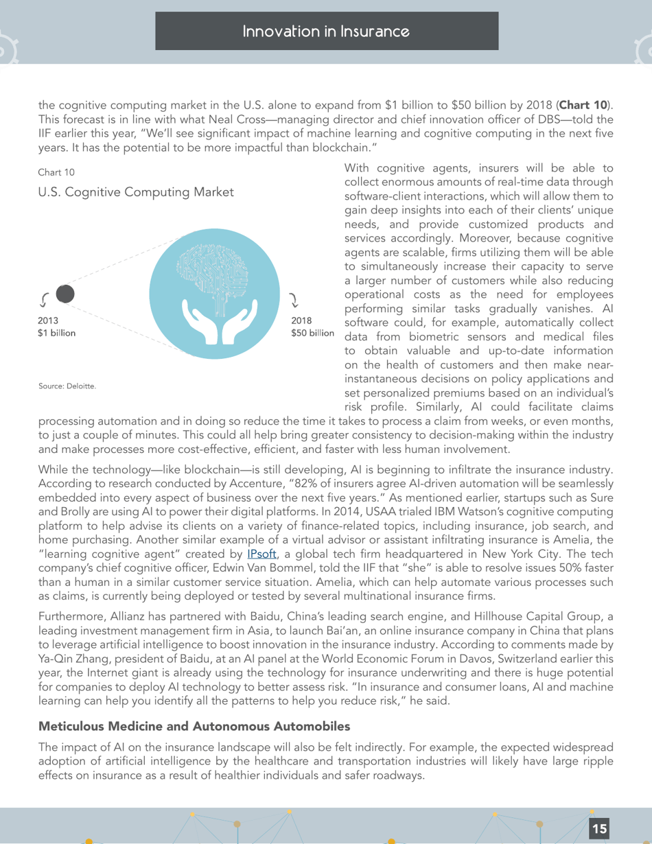 Innovation in Insurance: How Technology Is Changing the Industry - Institute of International Finance, Page 15