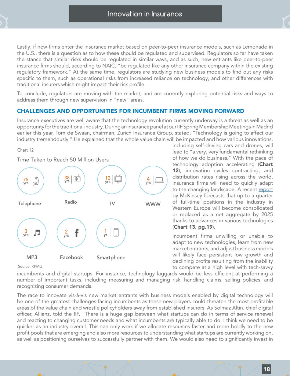 Innovation in Insurance: How Technology Is Changing the Industry - Institute of International Finance, Page 18