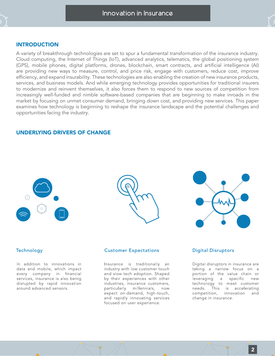 Innovation in Insurance: How Technology Is Changing the Industry ...