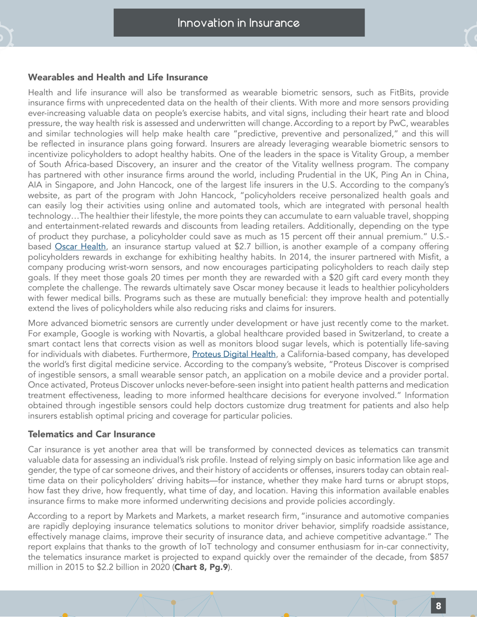 Innovation in Insurance: How Technology Is Changing the Industry - Institute of International Finance, Page 8