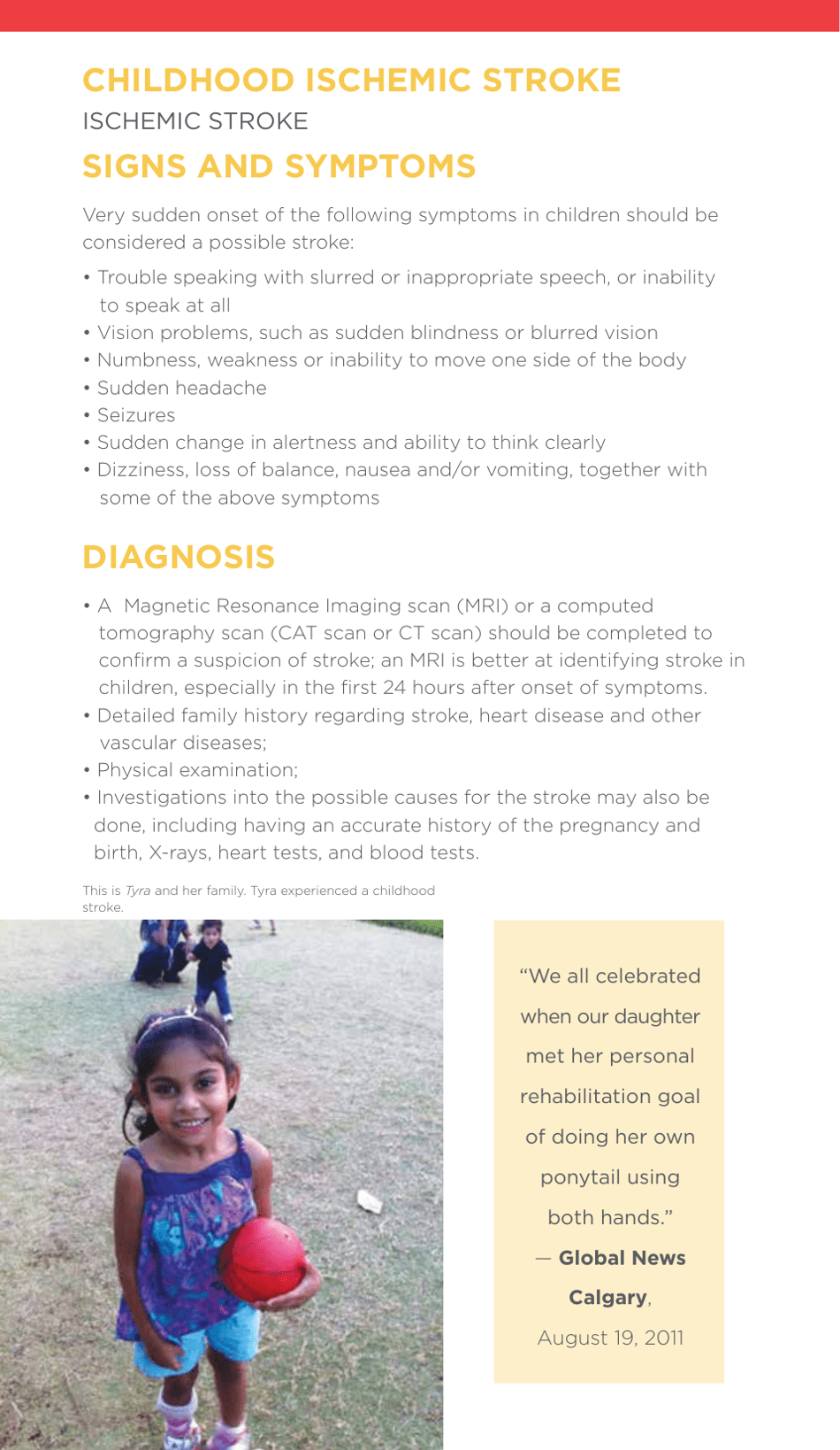 A Family Guide to Pediatric Stroke - Heart and Stroke Foundation - Canada, Page 14