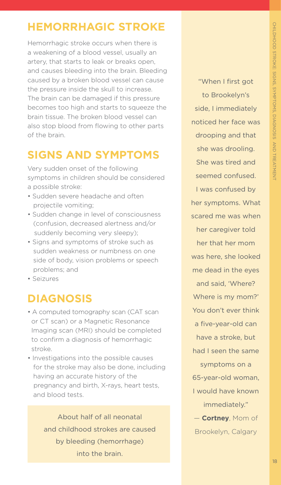 A Family Guide to Pediatric Stroke - Heart and Stroke Foundation - Canada, Page 19