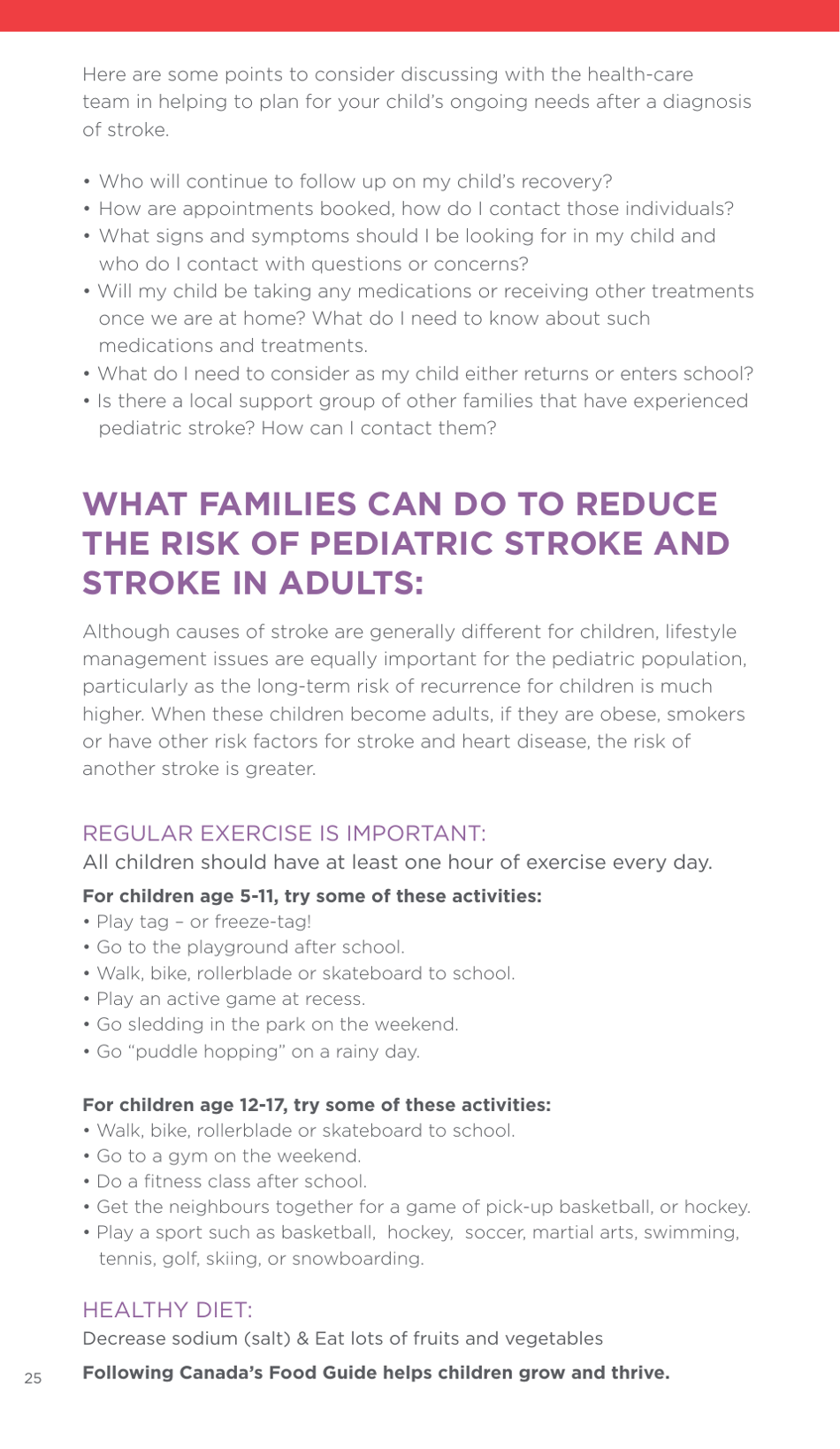 A Family Guide to Pediatric Stroke - Heart and Stroke Foundation - Canada, Page 26