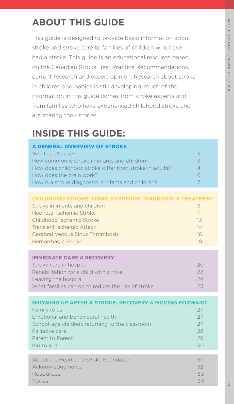 A Family Guide to Pediatric Stroke - Heart and Stroke Foundation - Canada, Page 3