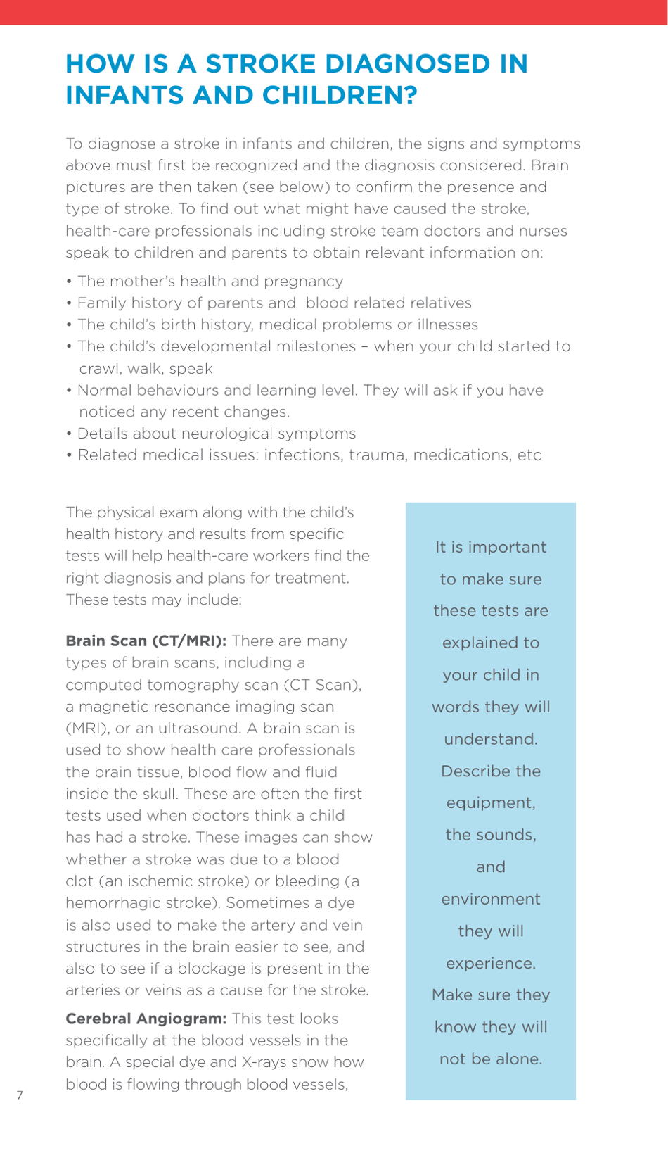 A Family Guide to Pediatric Stroke - Heart and Stroke Foundation - Canada, Page 8